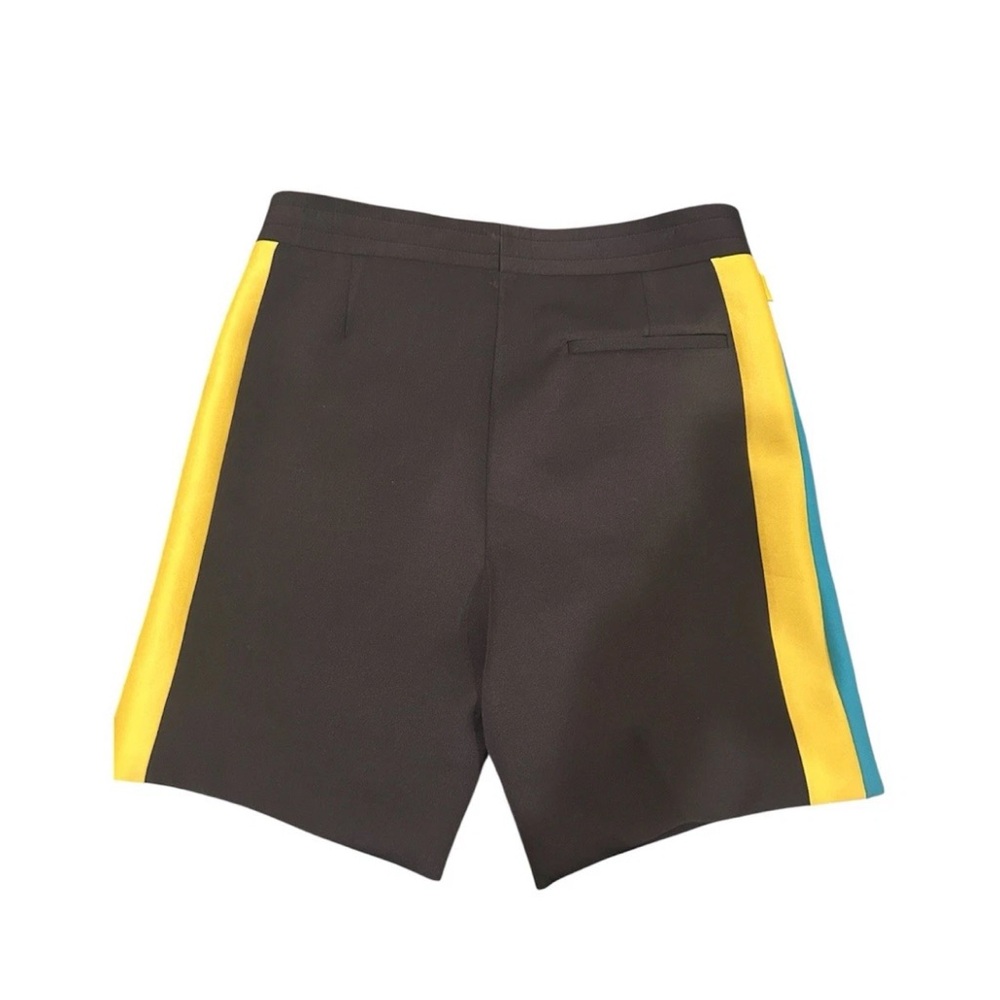 Rich Fresh Shorts Black With Blue/Yellow Color Block Track Stripe Size Medium - Picture 3 of 3
